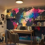 Wall Murals: Origami World Map 4