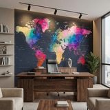 Wall Murals: Origami World Map 8
