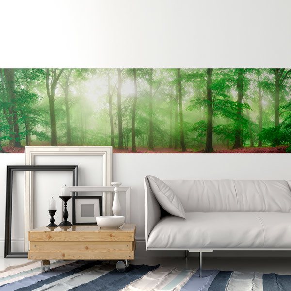 Wall Murals: Red-leafed Forest