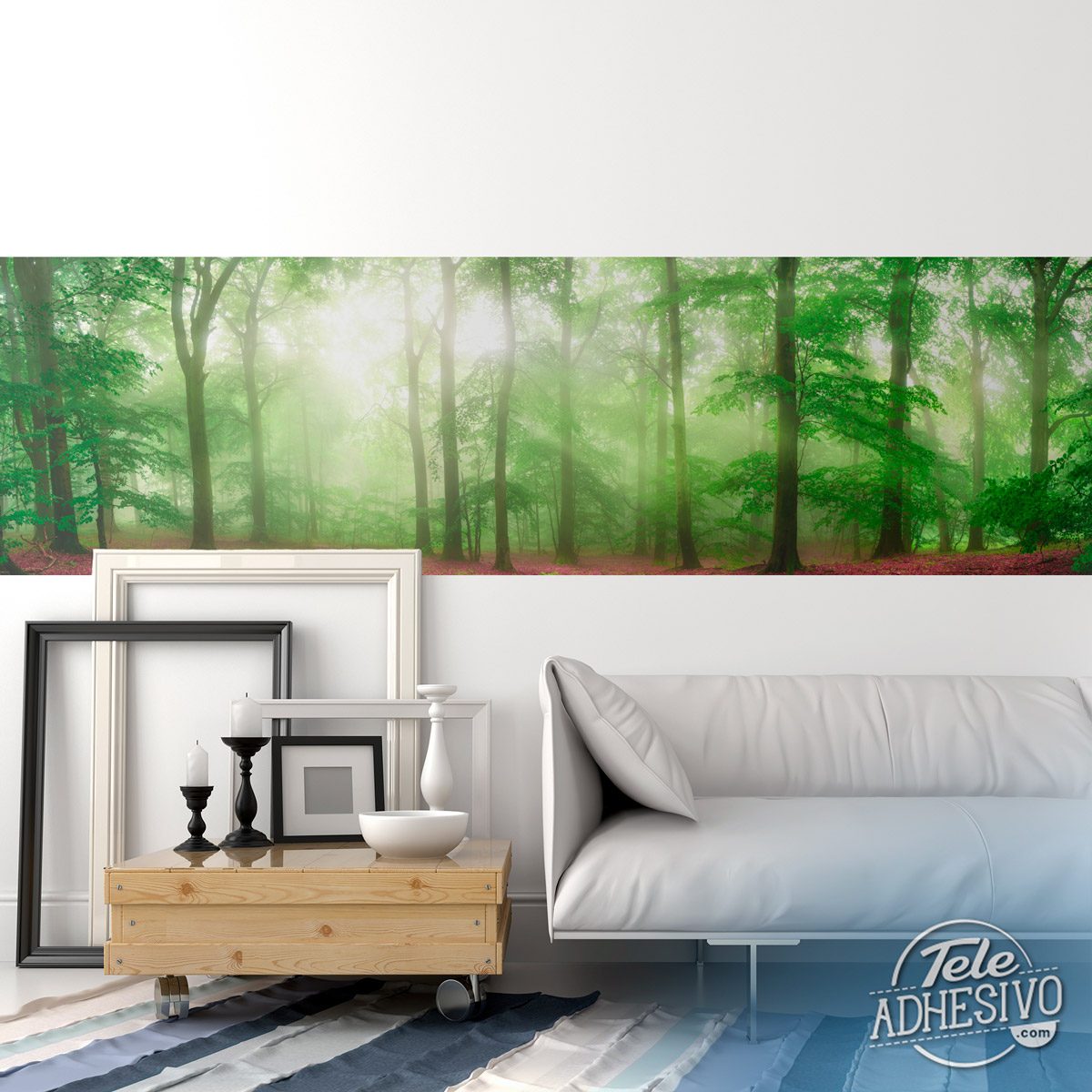 Wall Murals: Red-leafed Forest