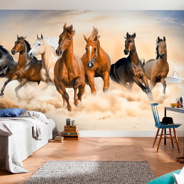 Wall Murals: Galloping Horses