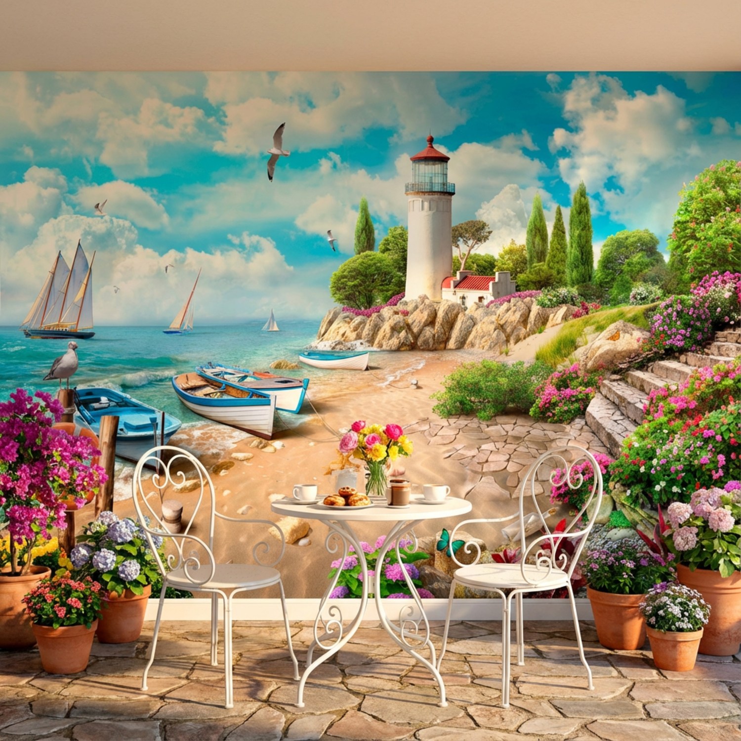 Wall Murals: Small Seaport