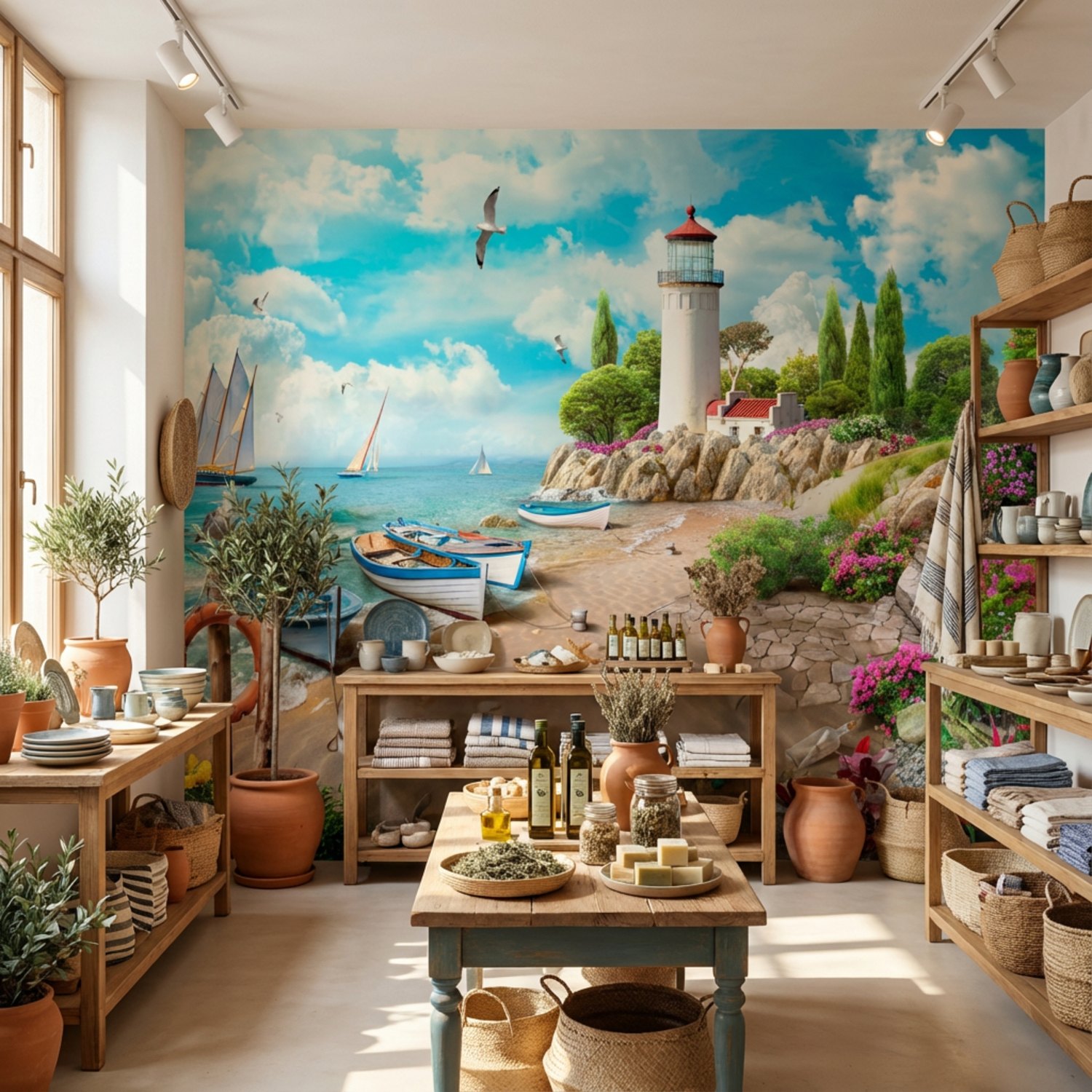 Wall Murals: Small Seaport