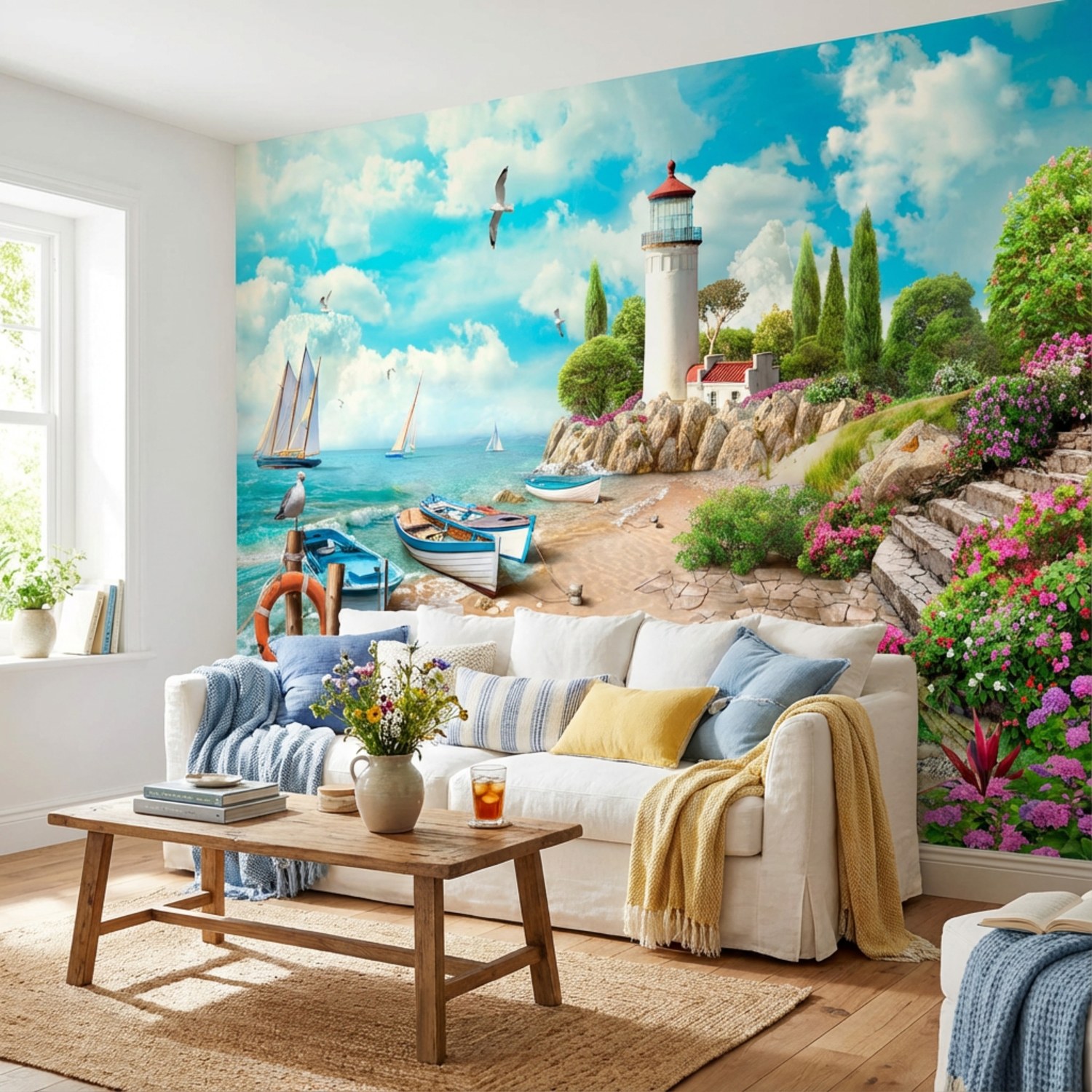 Wall Murals: Small Seaport