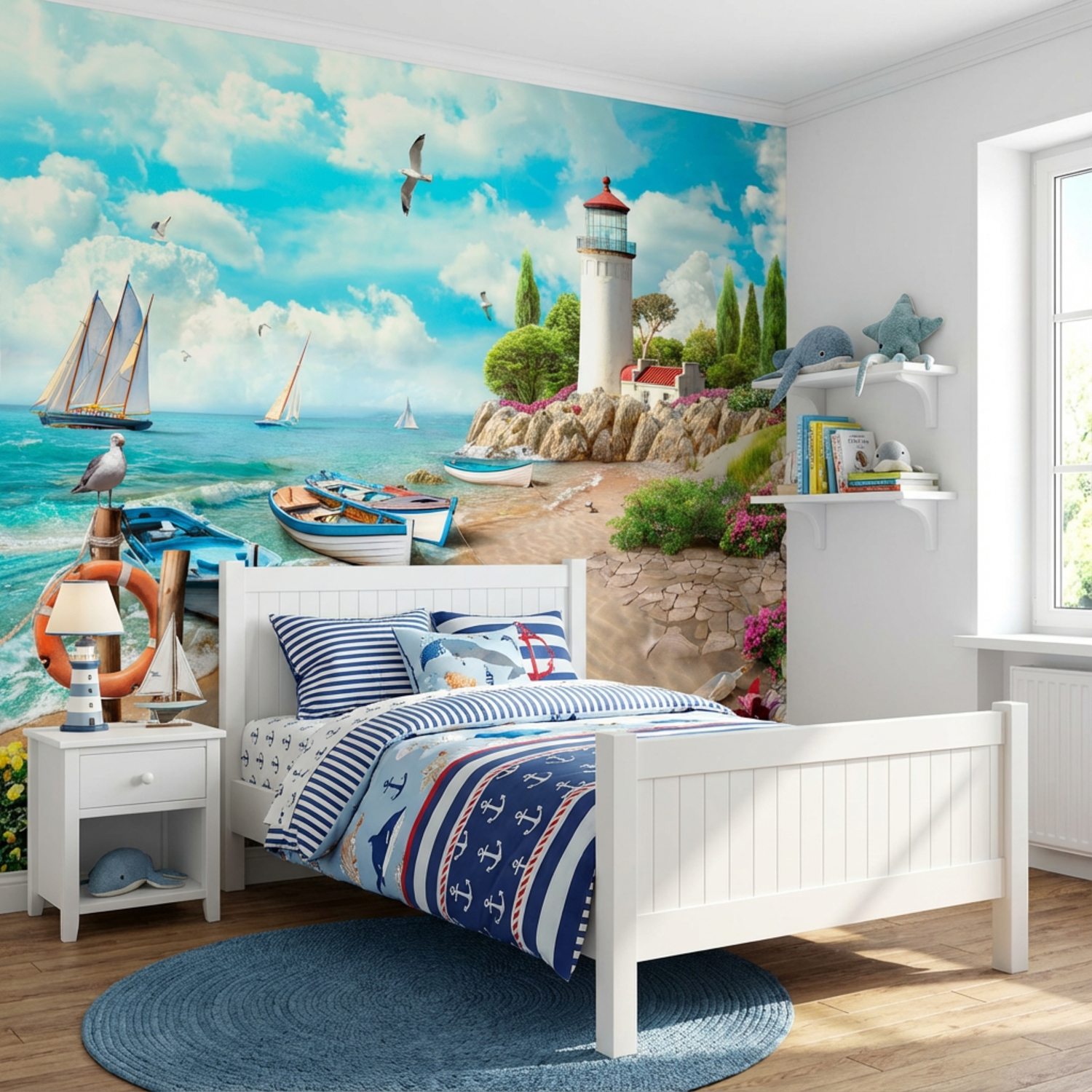 Wall Murals: Small Seaport
