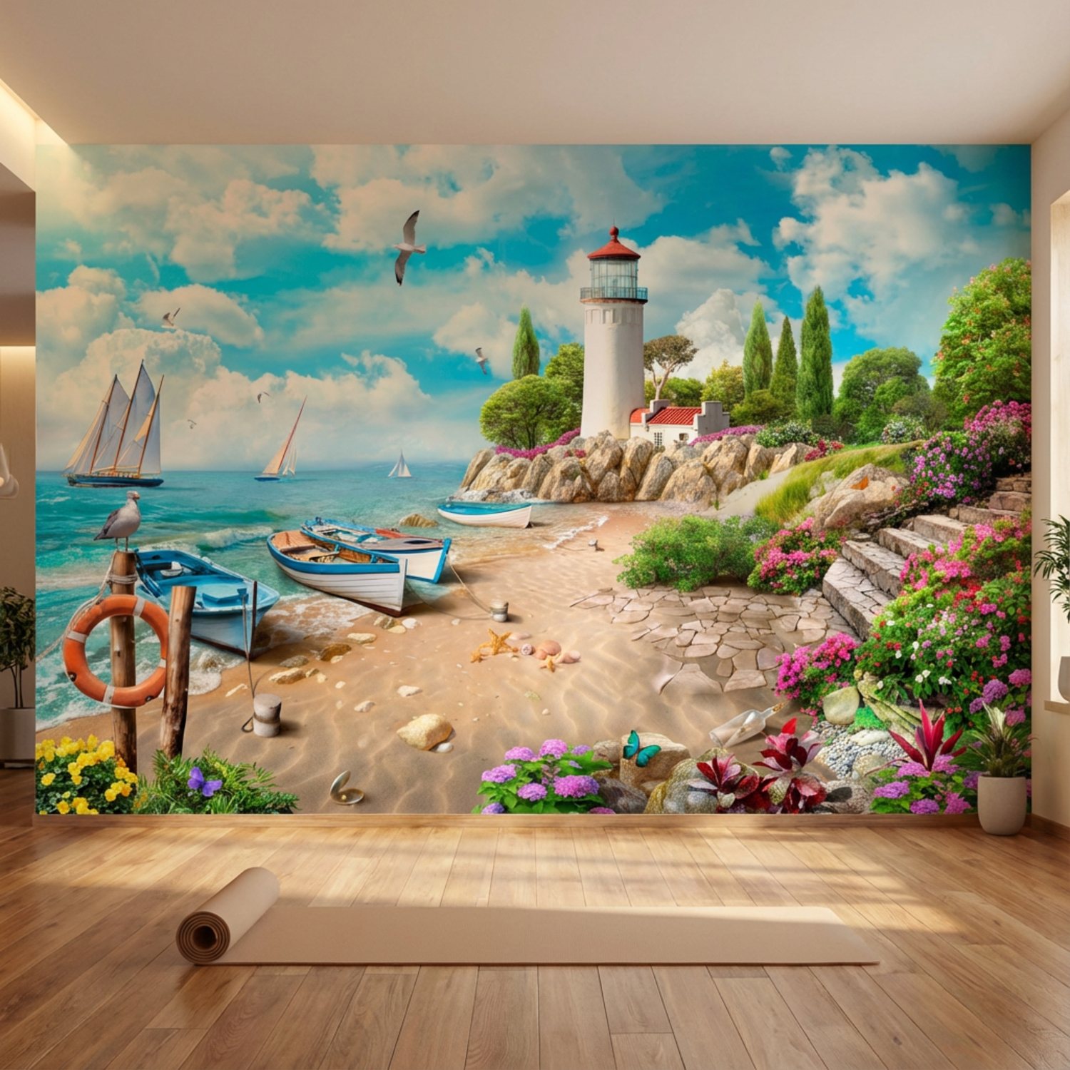 Wall Murals: Small Seaport 8
