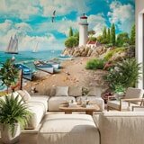Wall Murals: Small Seaport 10
