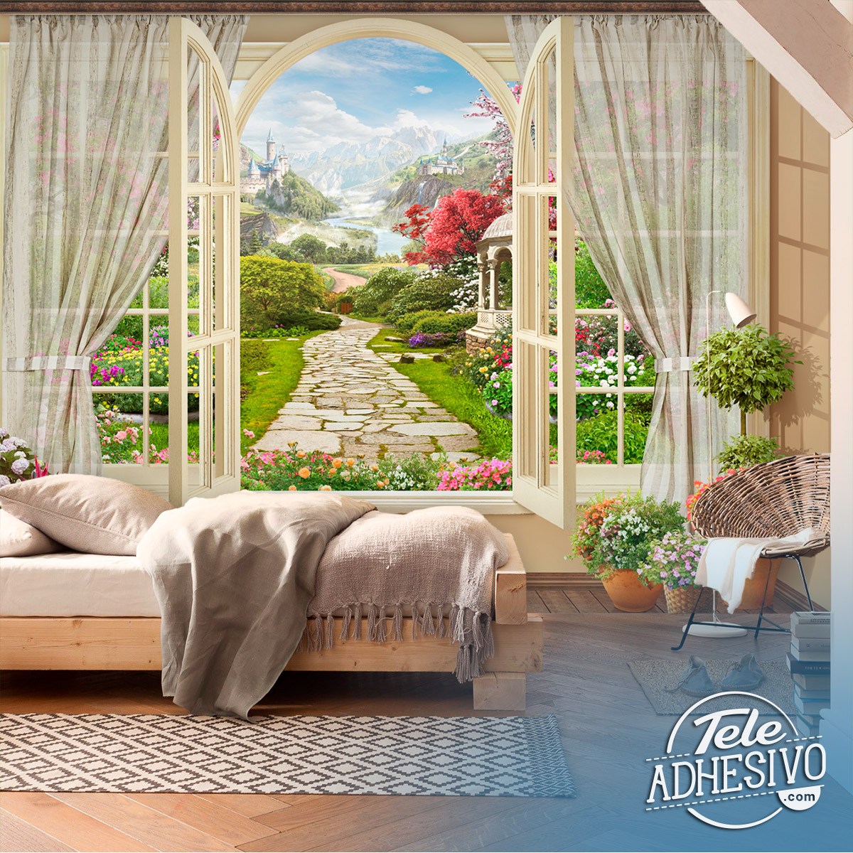 Wall Murals: Mountain View Room