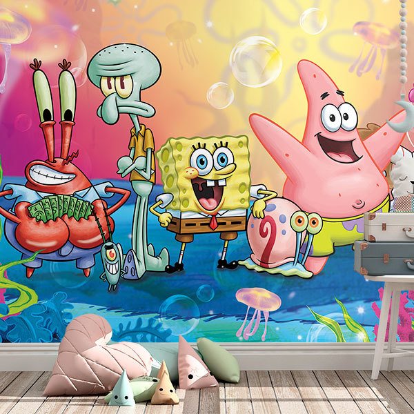 New Sponge Bob and Friends X large GIANT VINYL WALL STICKER DECALS CHILDREN 62 