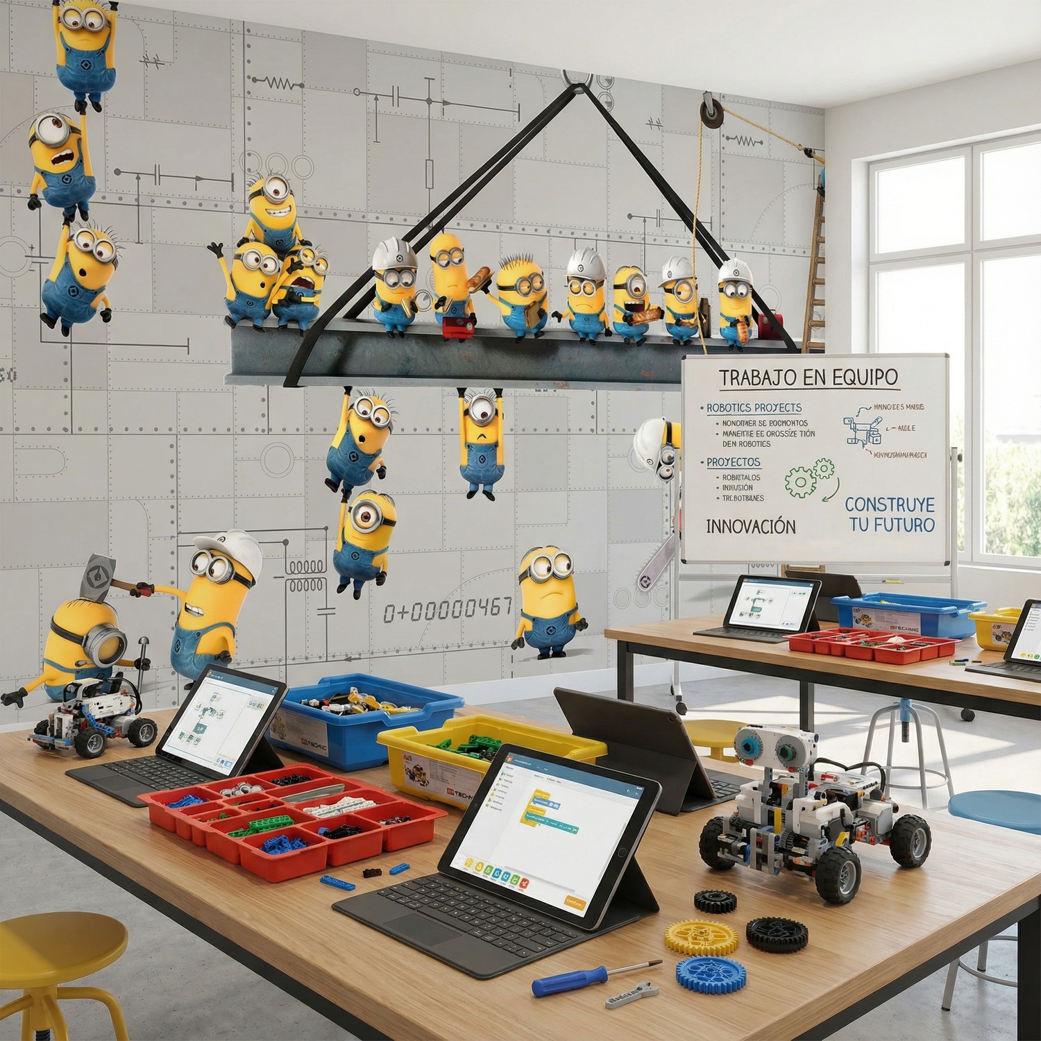 Wall Murals: Minions at Work