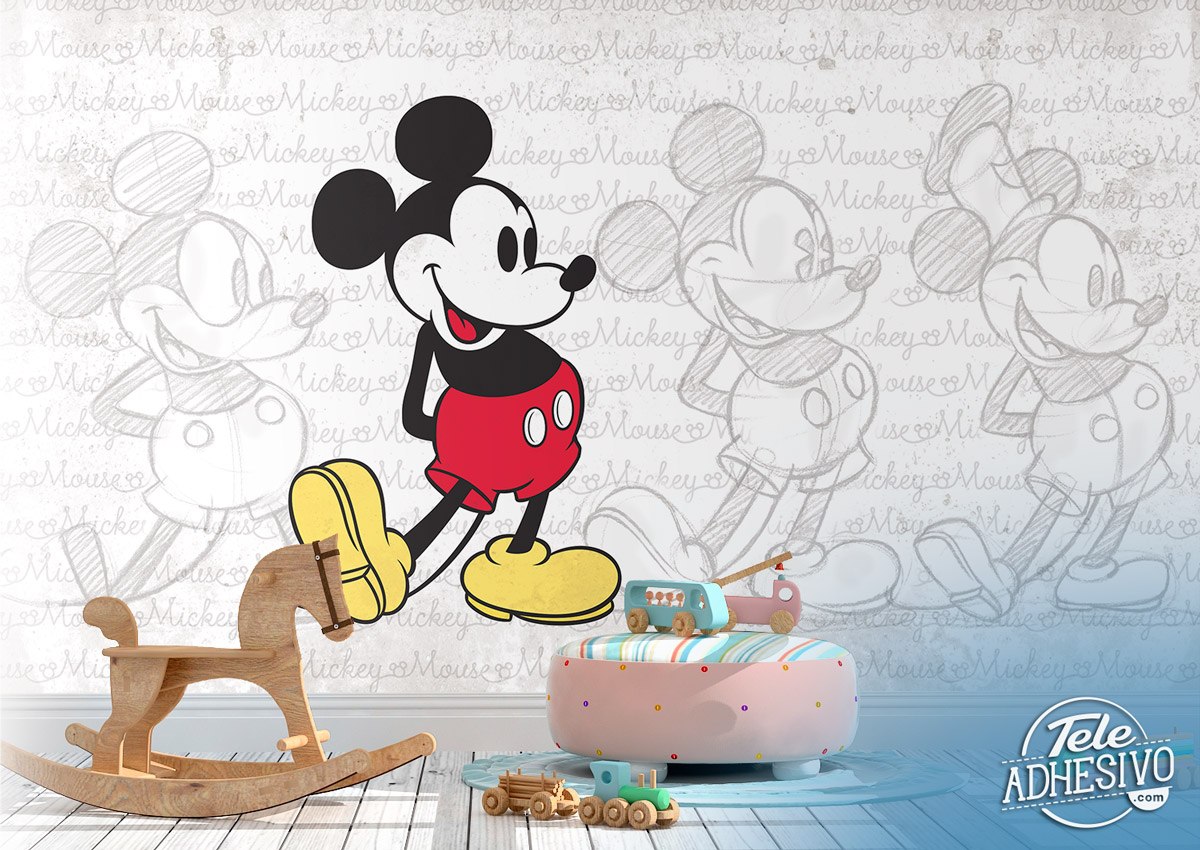 Wall Murals: Mickey Mouse Evolution