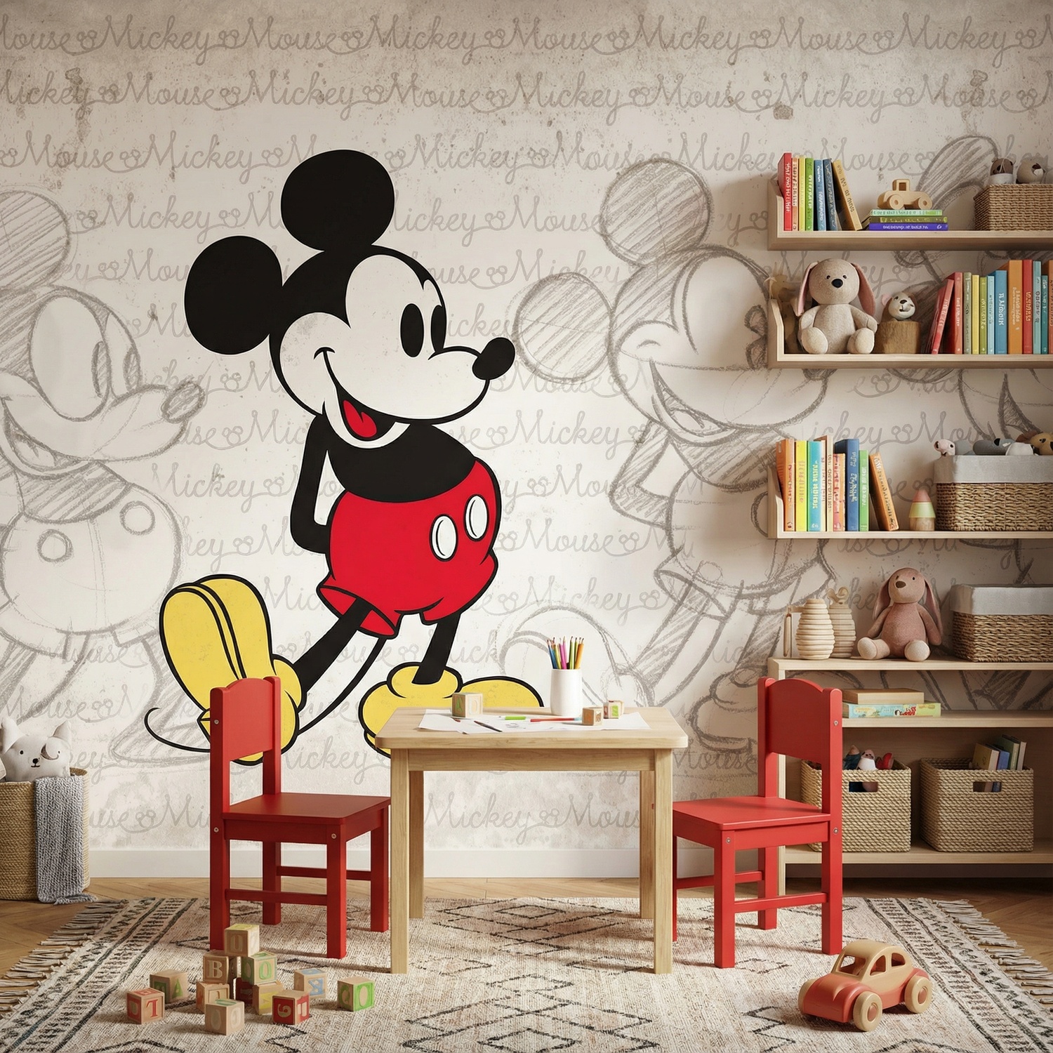 Wall Murals: Mickey Mouse Evolution