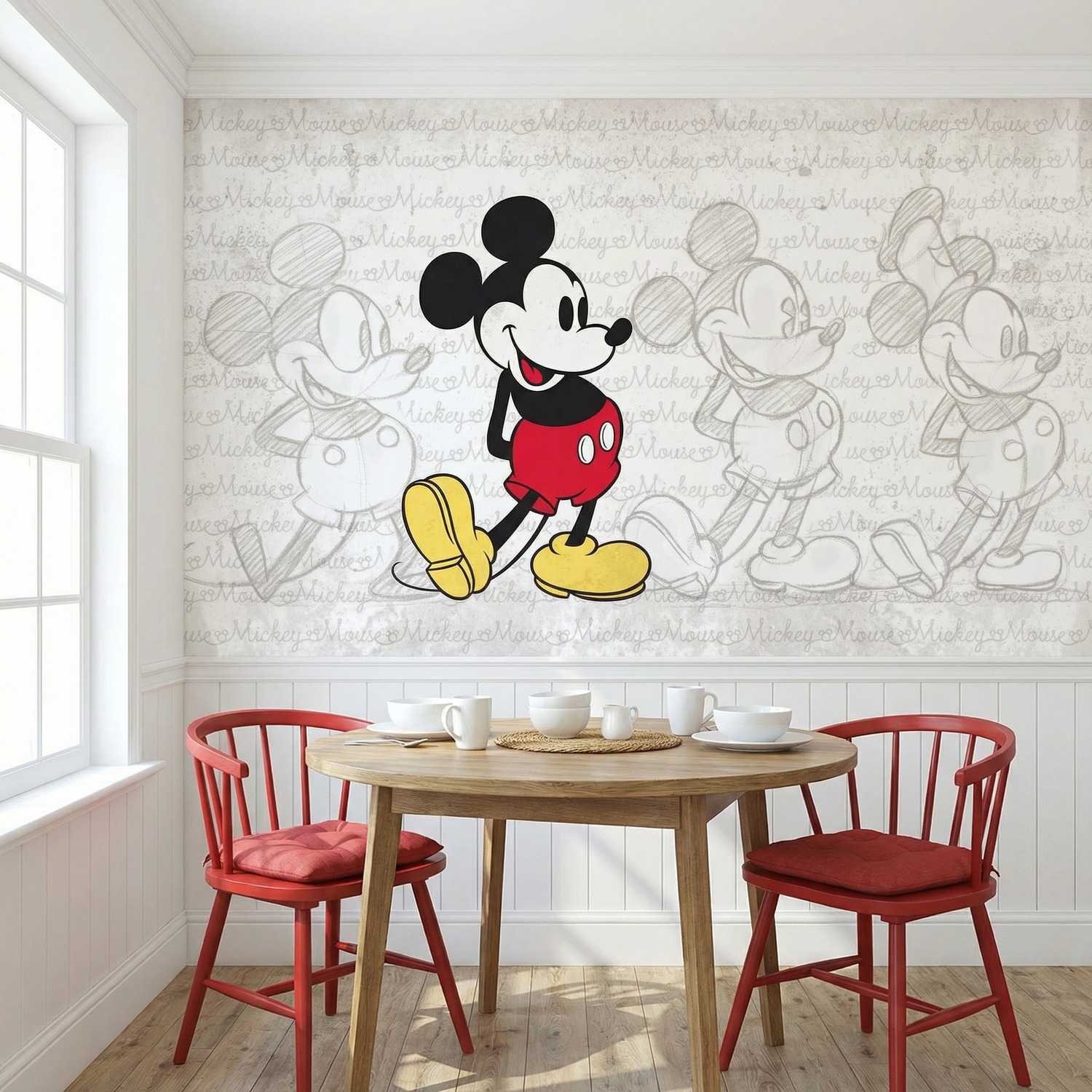 Wall Murals: Mickey Mouse Evolution