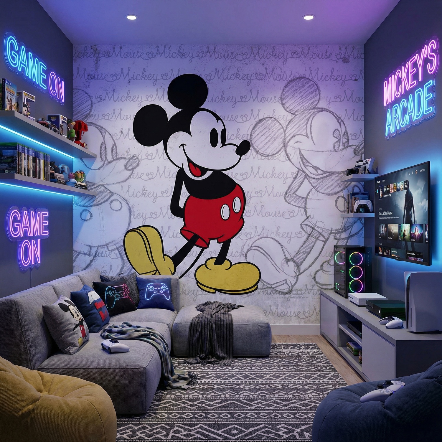Wall Murals: Mickey Mouse Evolution