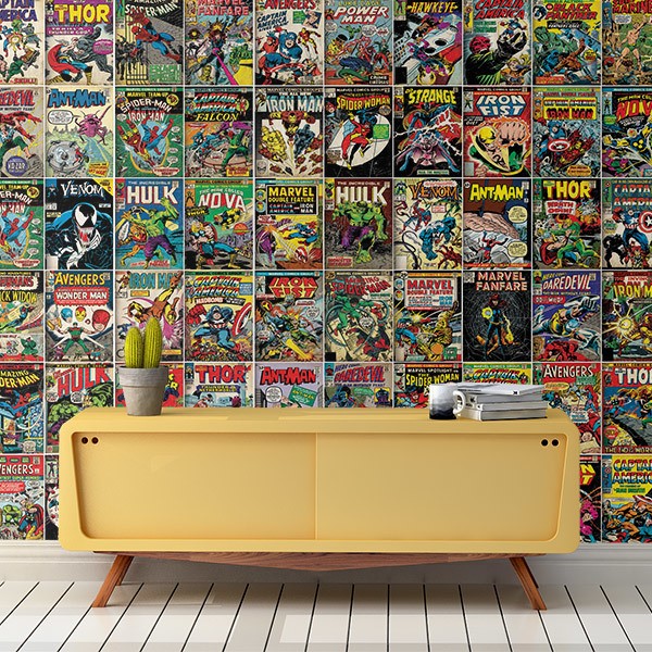 Wall Murals: Comic Book Covers