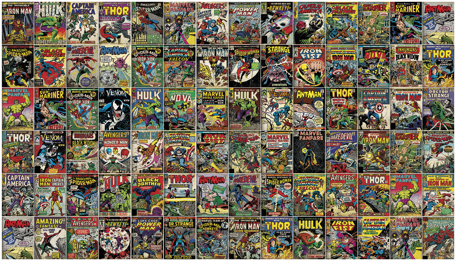 Wall Murals: Comic Book Covers