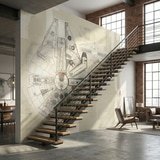 Wall Murals: Millennium Falcon Blueprints 7