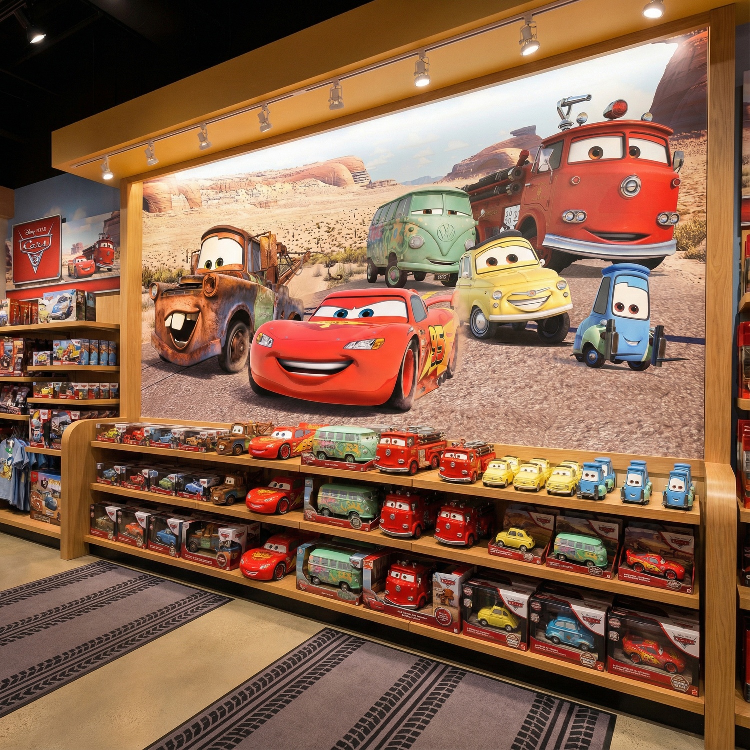 Wall Murals: Lightning McQueen and Friends at Radiator Springs