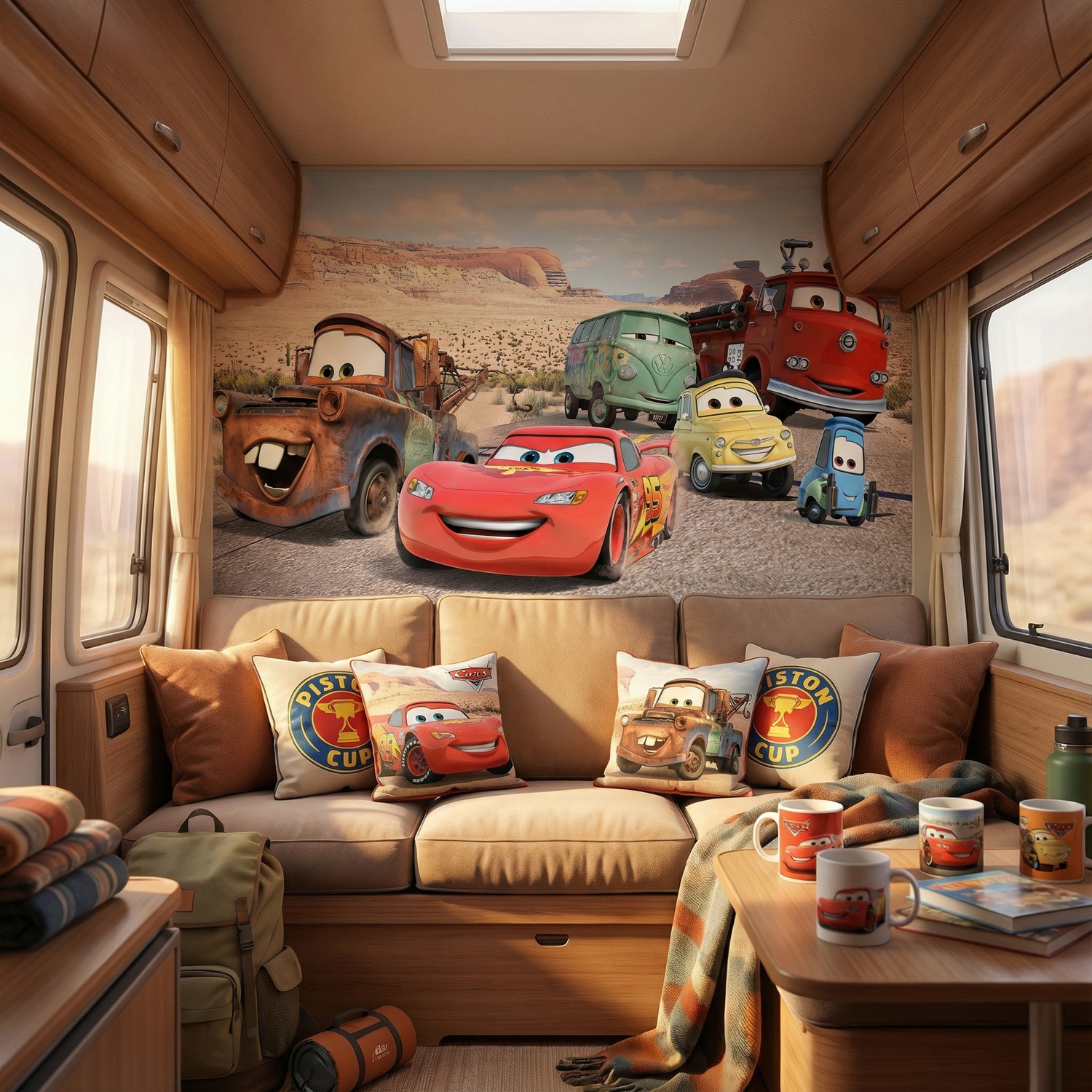 Wall Murals: Lightning McQueen and Friends at Radiator Springs
