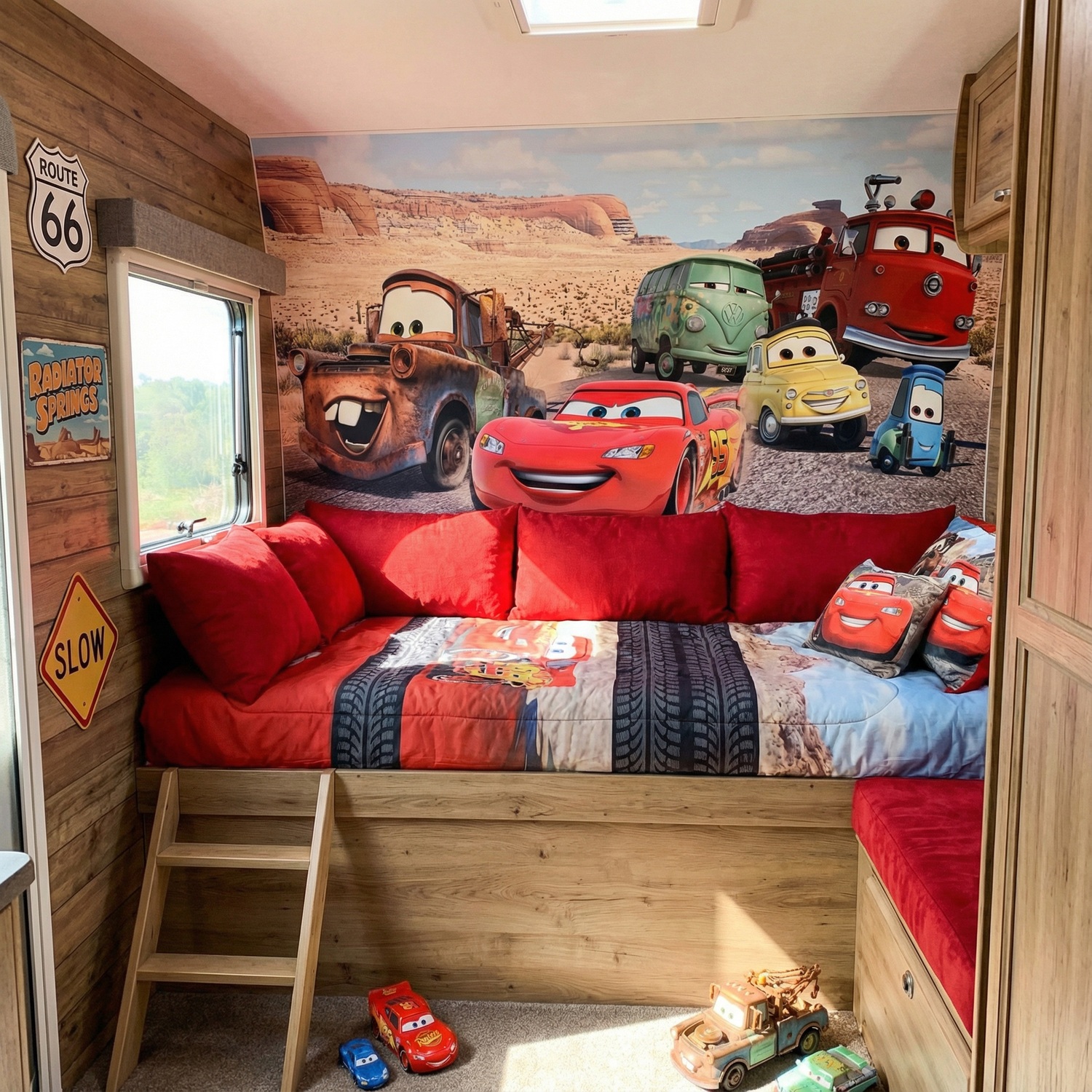 Wall Murals: Lightning McQueen and Friends at Radiator Springs