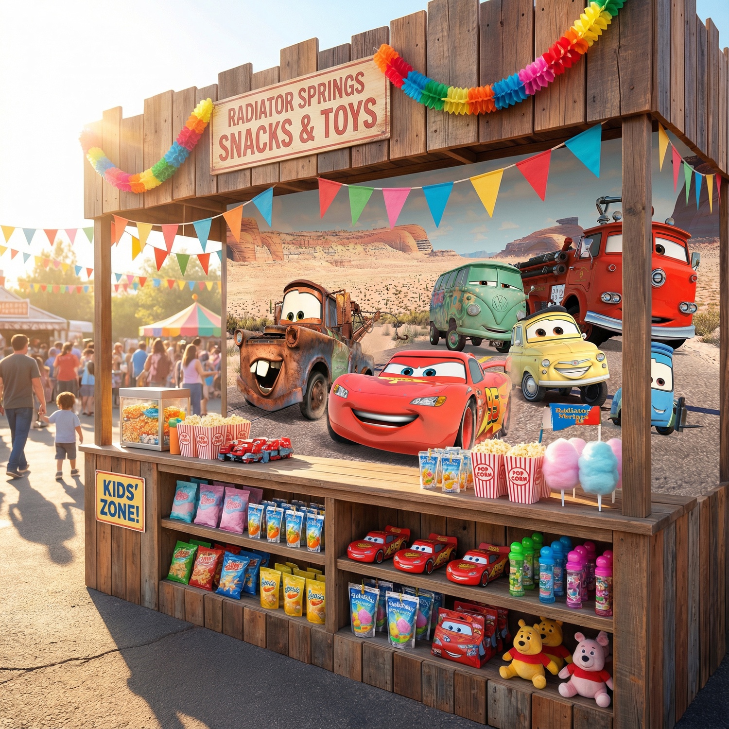 Wall Murals: Lightning McQueen and Friends at Radiator Springs