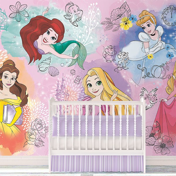 Wall Murals: Beautiful Faces of Disney Princesses 0