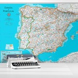 Wall Murals: World Map Spain and Portugal 2
