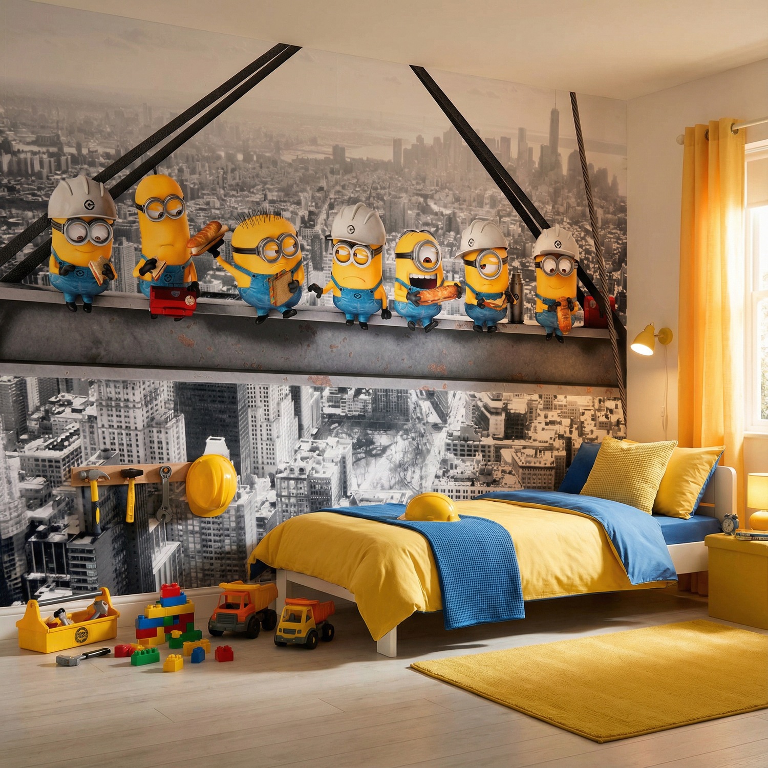 Wall Murals: Minions on the Beam
