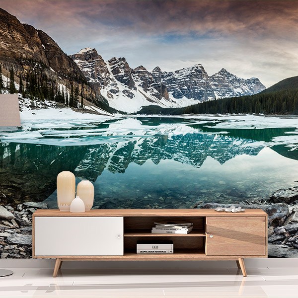 Wall Murals: Lagoon between Mountains 0