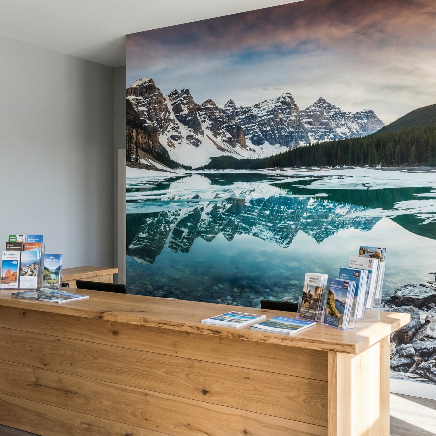 Wall Murals: Lagoon between Mountains