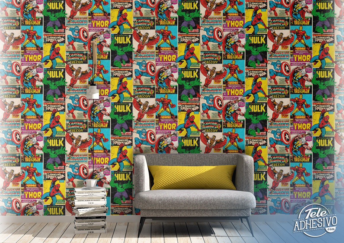 Wall Murals: Avengers Collage Comics