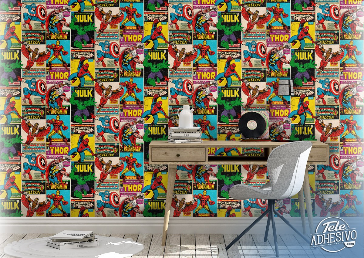 Wall Murals: Avengers Collage Comics