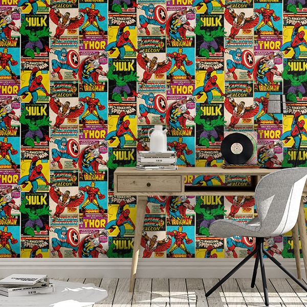 Wall Murals: Avengers Collage Comics 3