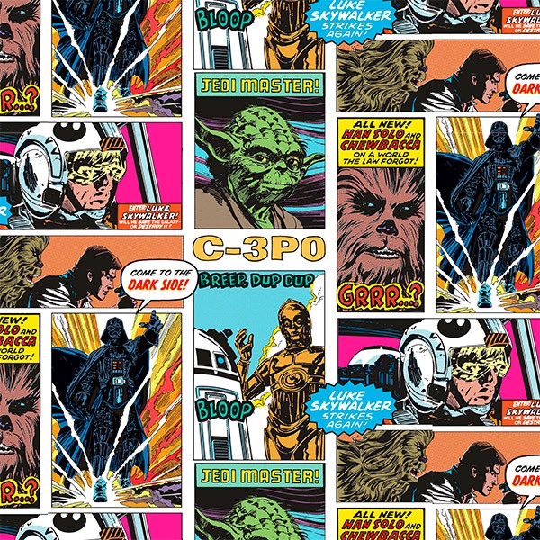 Wall Murals: Star Wars Collage Comics
