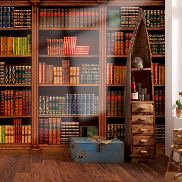 Wall Murals: Antique Bookcase 0