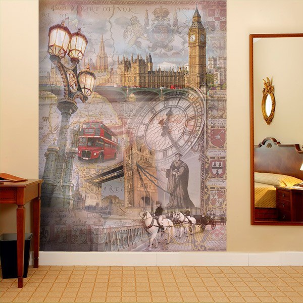 Wall Murals: Collage Icons London 0