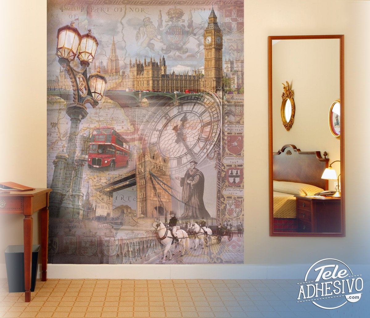 Wall Murals: Collage Icons London