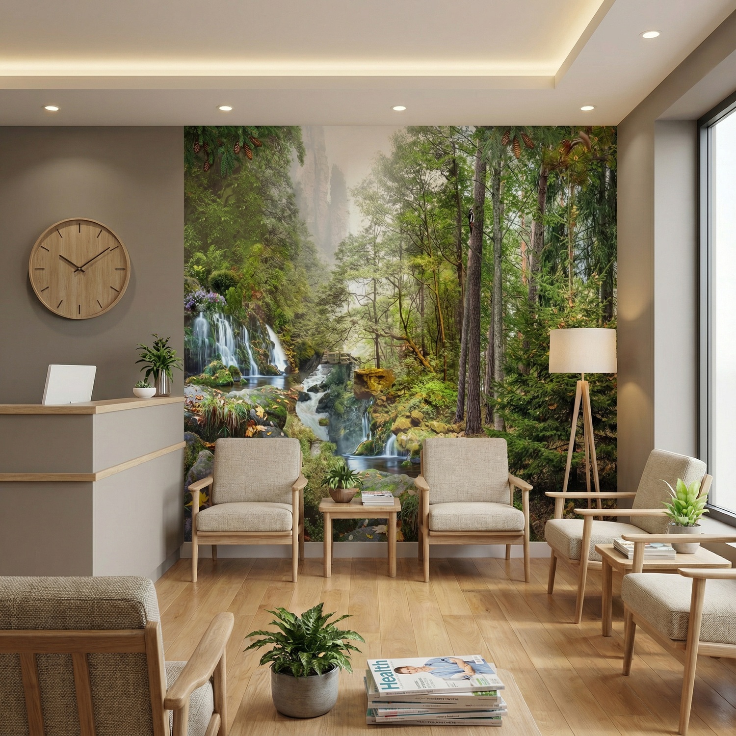 Wall Murals: Forest and Waterfall