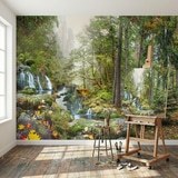 Wall Murals: Forest and Waterfall 5