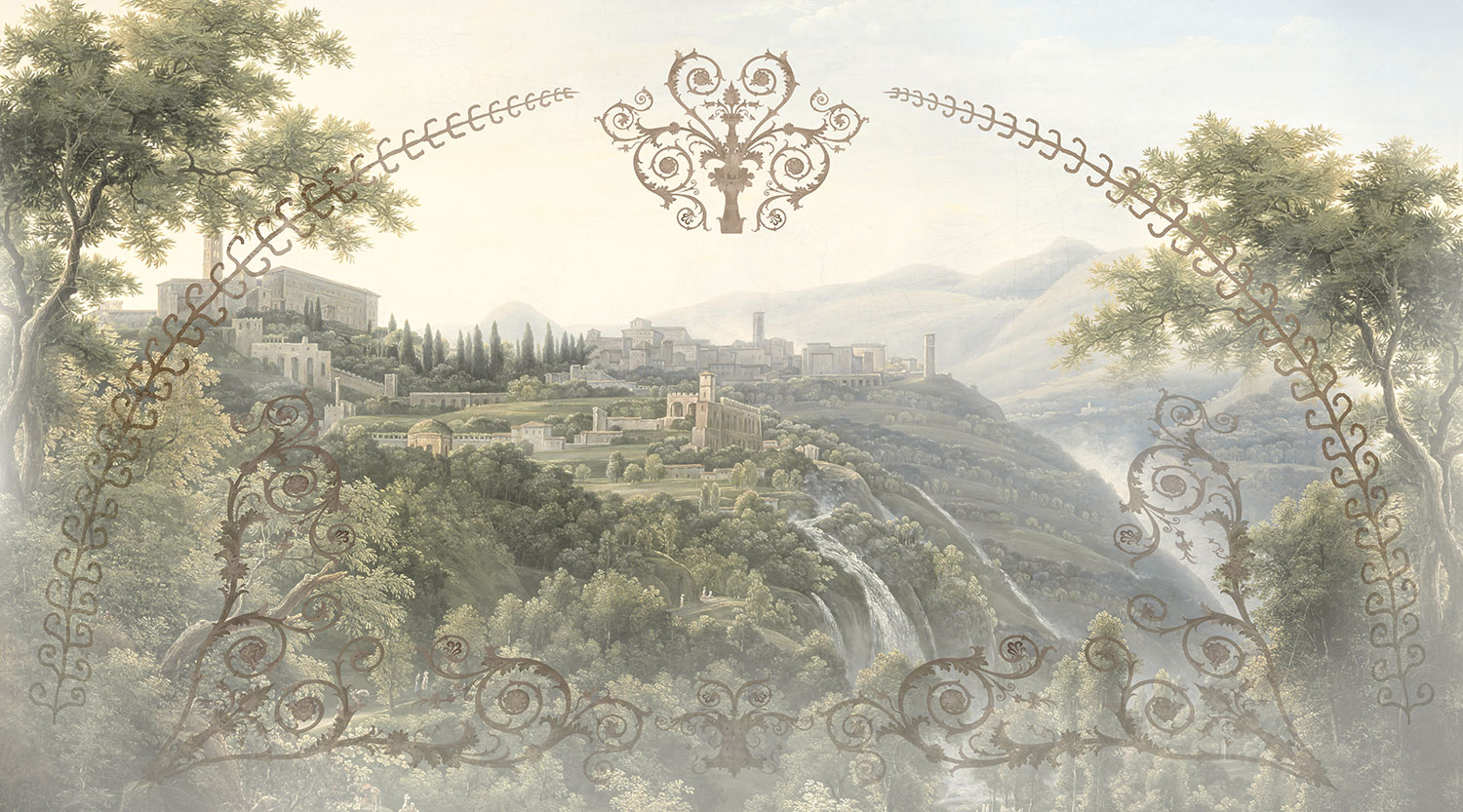 Wall Murals: Tuscany Italian Village
