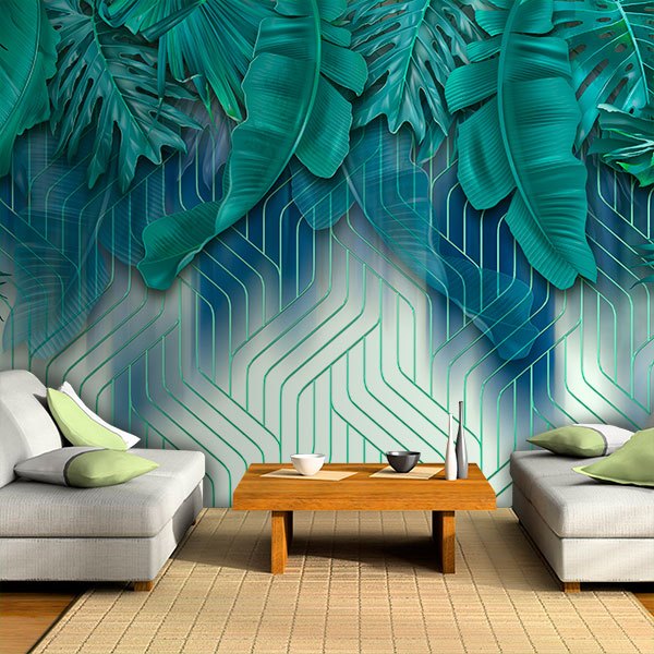 Wall Murals: Cybernetic Palm Leaves