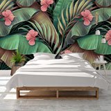 Wall Murals: Palms with Hibiscus Flowers 2
