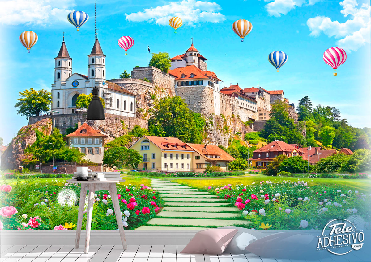 Wall Murals: Fortified Village