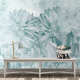 Wall Murals: Flores Turquesa Collage 2