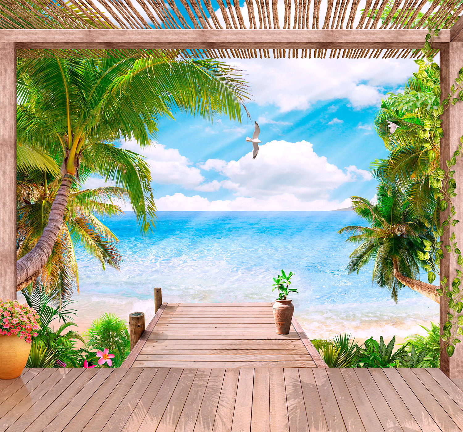 Wall Murals: Seaside Porch
