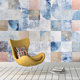 Wall Murals: Abstract Blue Mosaic 2