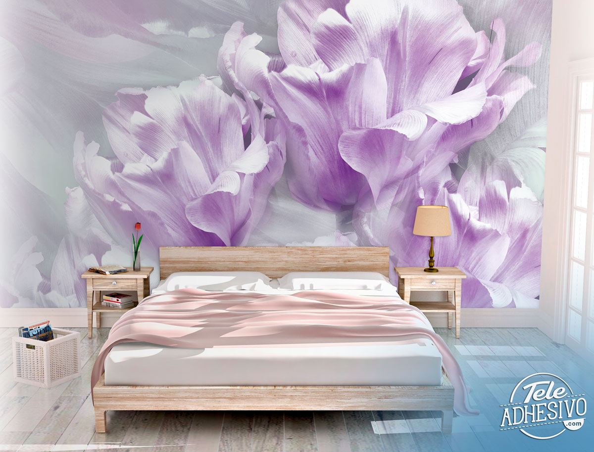 Wall Murals: Purple Flowers