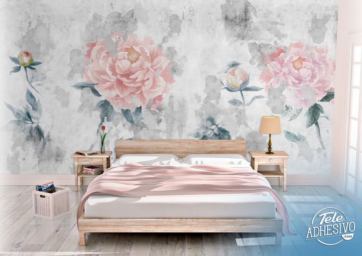 Wall Murals: Painted Roses
