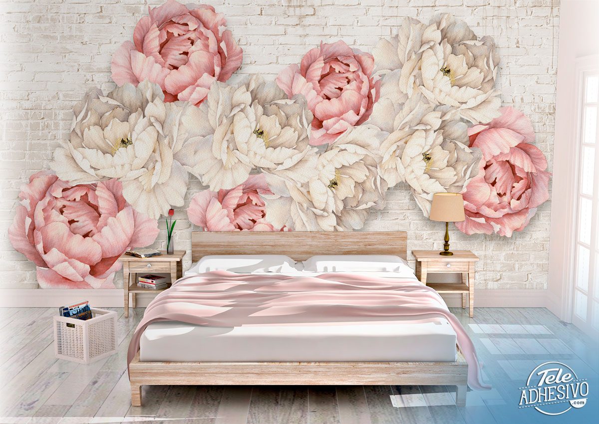 Wall Murals: Peony Flower Wall