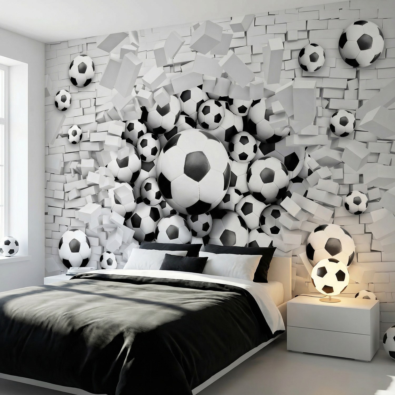 Wall Murals: Football Balls
